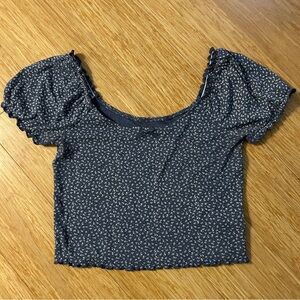 American Eagle Blue Floral Top